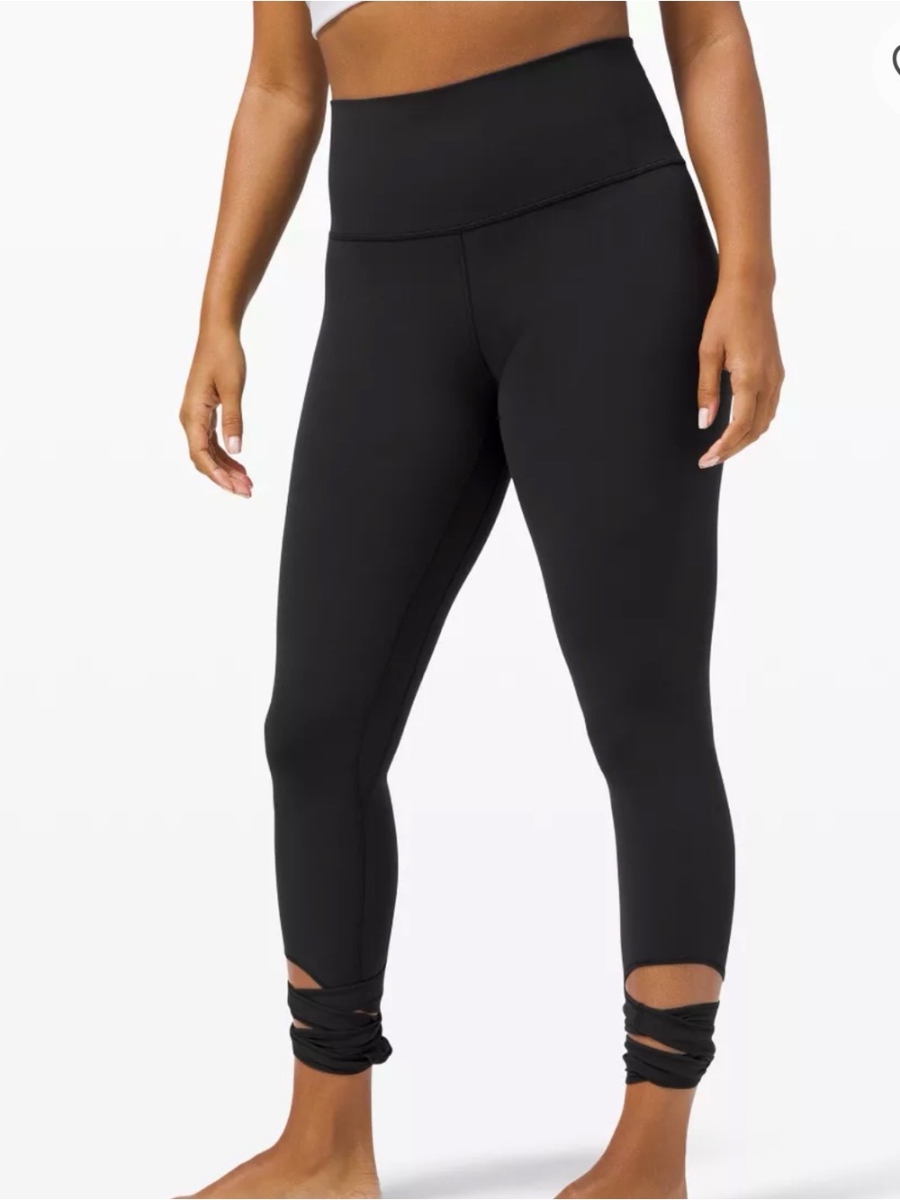 BLACK Align HR Crop 21" Love Knot